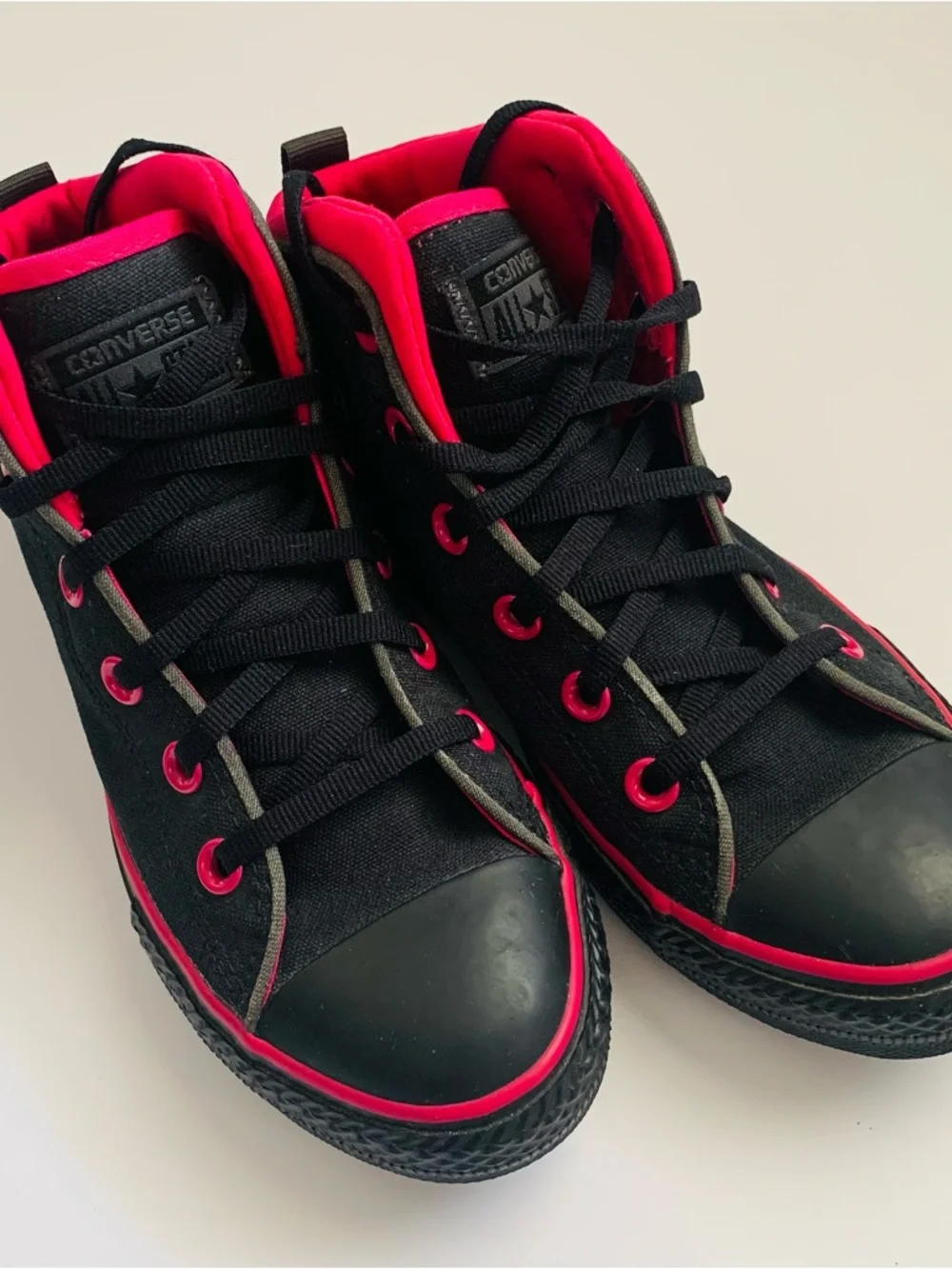 Converse Chuck Taylor All Star “Static Hi” Black/Hot Pink Shoes
